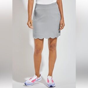 Coolibar Women's Valorus Golf Skort Scalloped light grey size 6 NWT